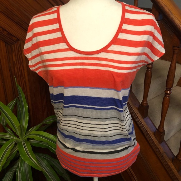 Athleta Striped T-shirt Sz S - Picture 1 of 5